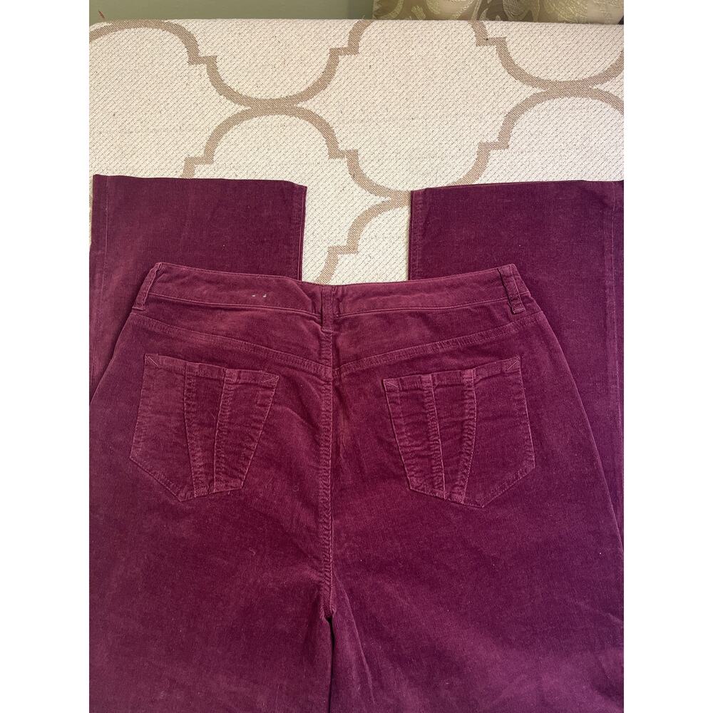 Chico’s Women's Burgundy Corduroy Pants Size 3 / 16 Tall Long - Picture 3 of 13